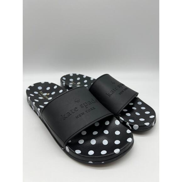 Kate Spade New York Slides "Sunny" Black With Women's Size 11B - Picture 14 of 16